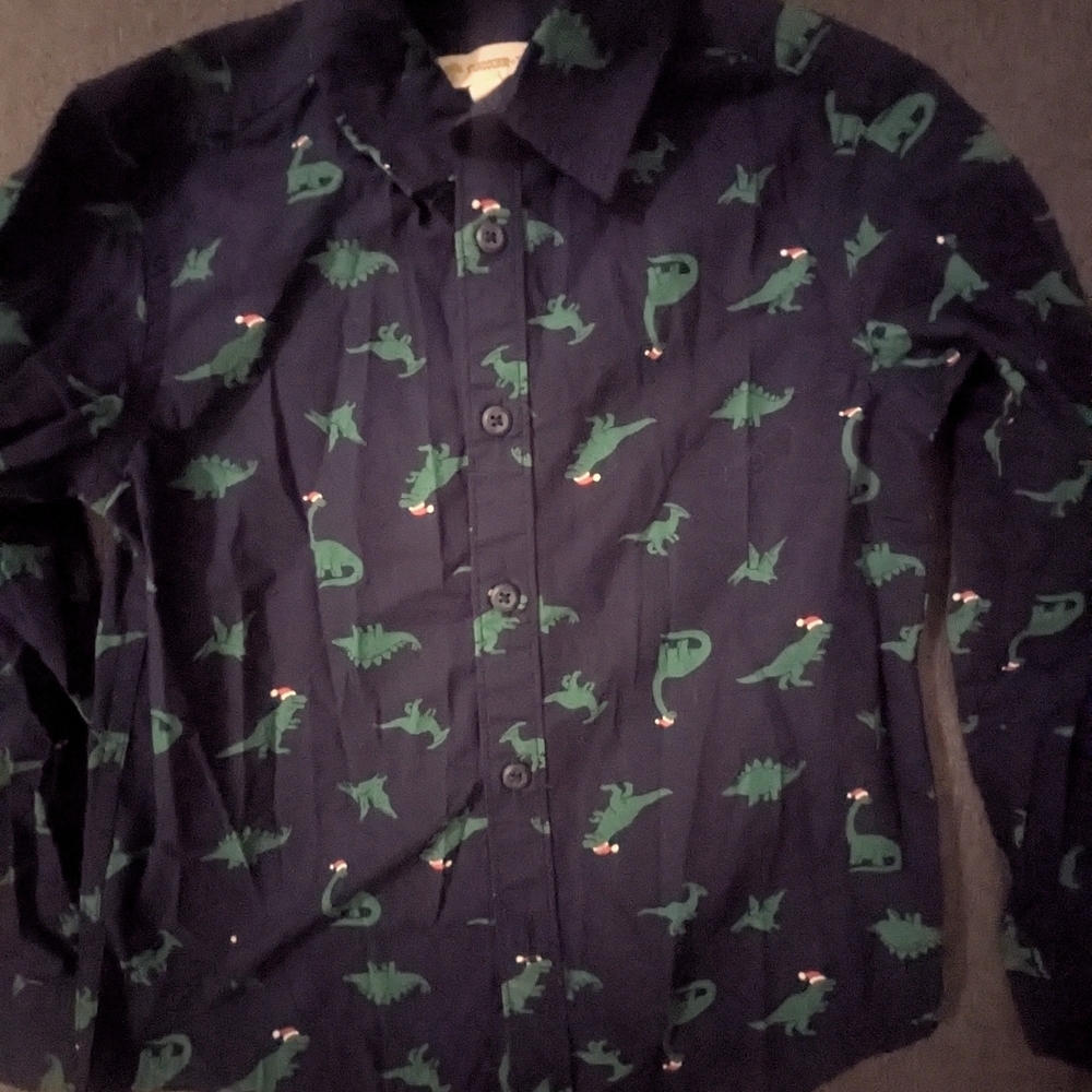 Tucker + Tate Dino Santa Button Down Shirt